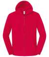 SS153 622860 Fruit of the Loom Iconic Premium Hooded Sweat Jacket Red colour image